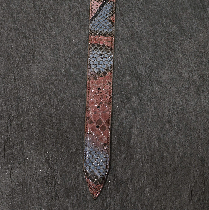 Ralph Gladen Schlangenledergürtel Python Breite 3,5 cm in edel schimmernder Farbvielfalt