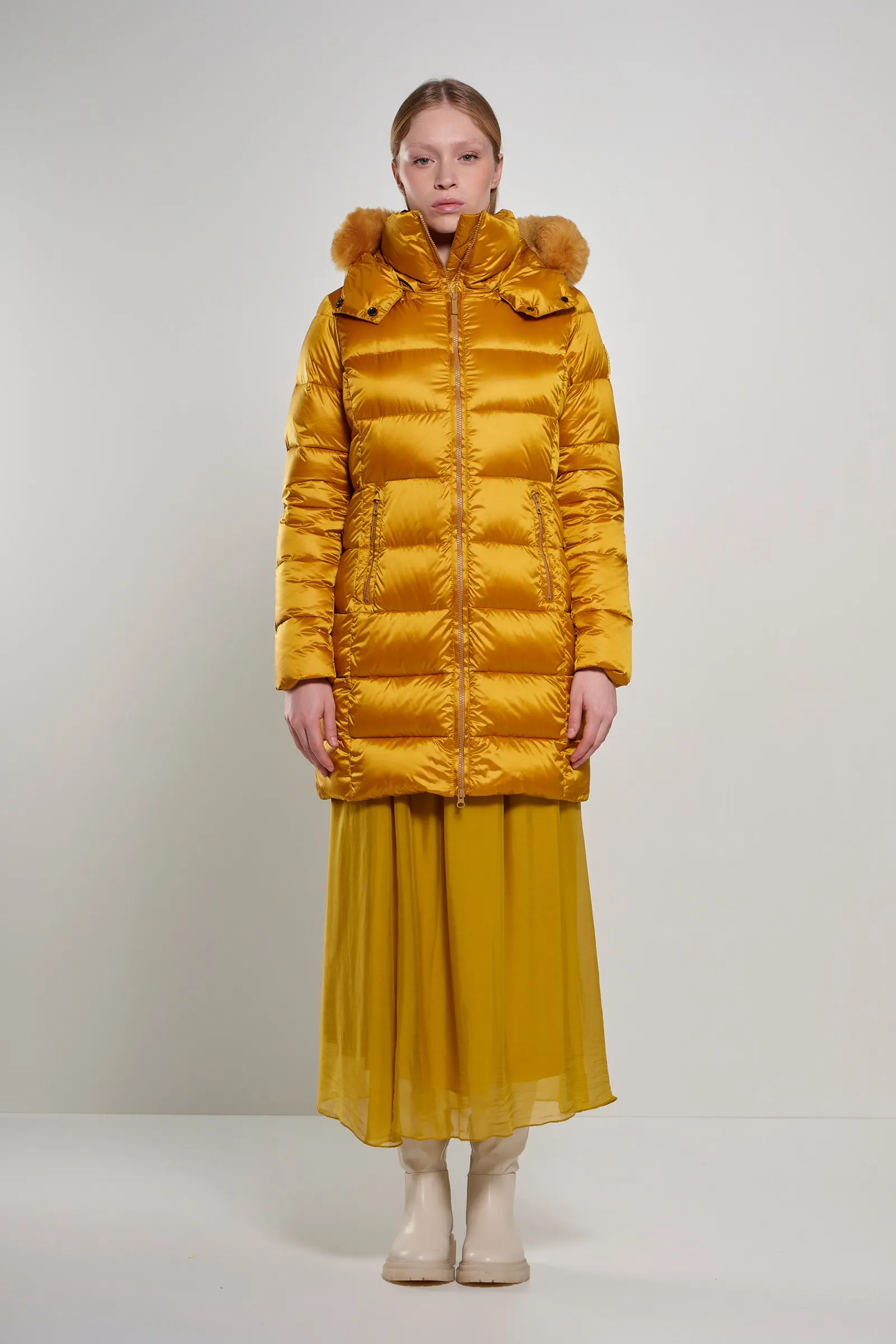  BomBoogie CW636LTDLC4 Daunenjacke aus Nylon Bright mit Pelzbesatz