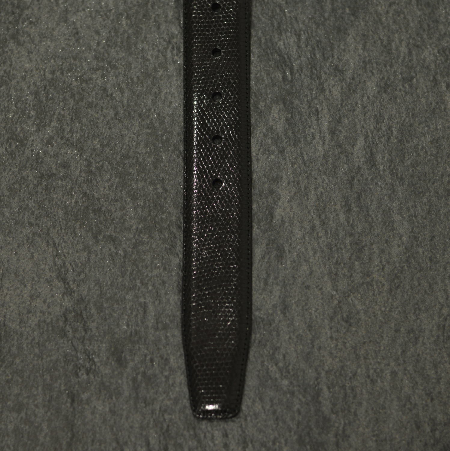 Possum Reptilienleder-Gürtel Lizard Breite 3,5 cm schwarz