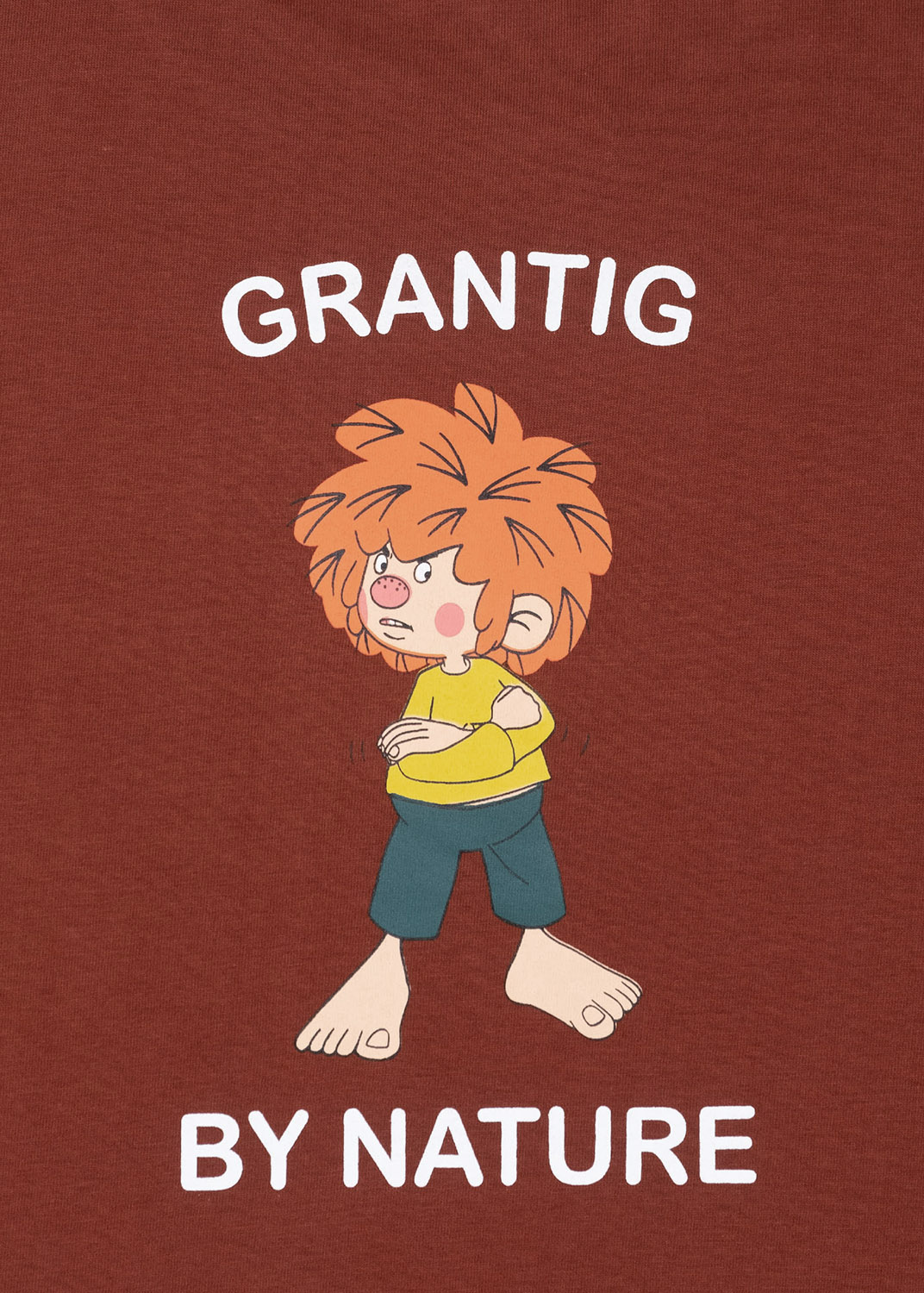 Bavarian Caps T-Shirt Pumuckl "Grantig by nature" - dunkelrot, v2 Unisex Bavarian Caps T-Shirt Pumuckl "Grantig by nature" - dunkelrot, v2 Unisex