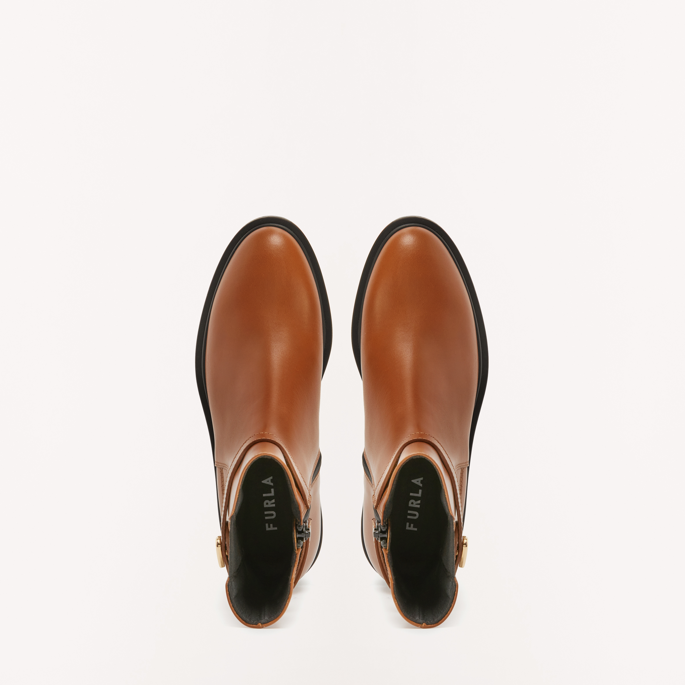 FURLA LEGACY Chelsea Stiefeletten aus Leder in COGNAC FURLA LEGACY Chelsea Stiefeletten aus Leder in COGNAC