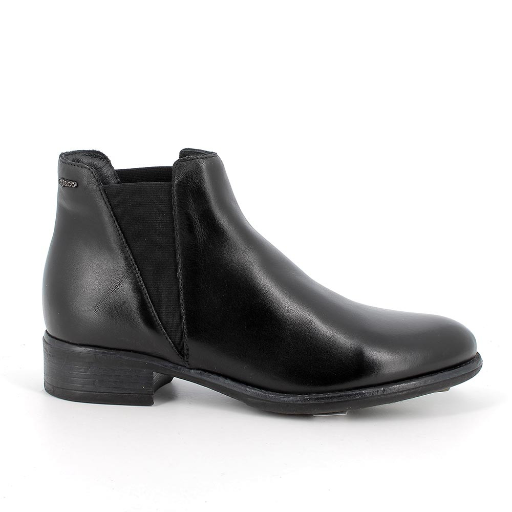 Igi&Co Damen-Chelsea Boots aus Leder, schwarz made in Italy