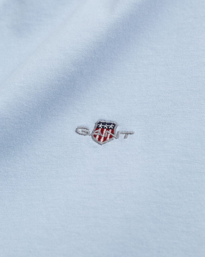 Gant Damen Reg Shield T-Shirt aus Baumwolle in Fresh Blue