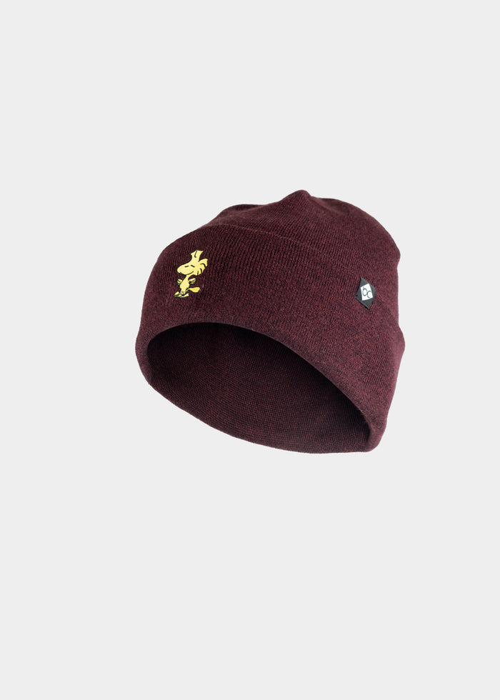 Bavarian Caps - Unisex Stick-Haum "Peanuts: Woodstock" - dunkelrot / Mütze