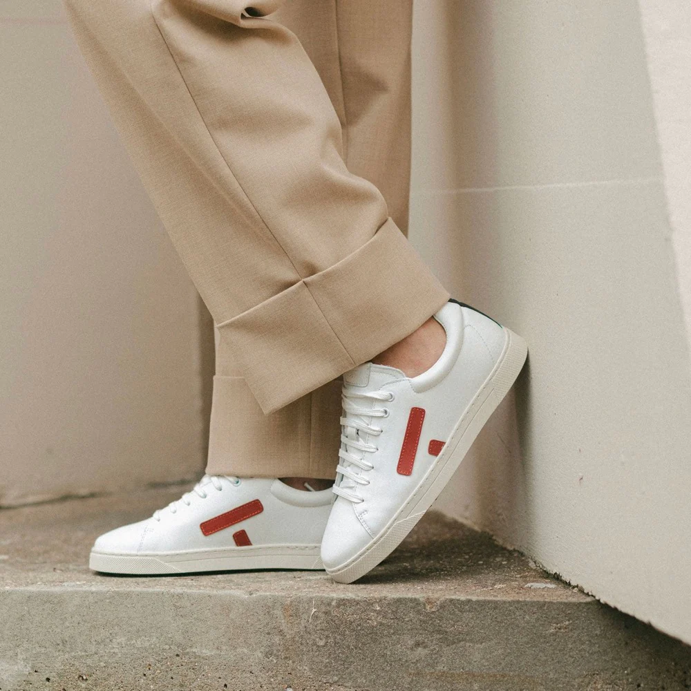 O.T.A Paris On The Asphalt Leder Sneaker KELWOOD in weiß /burgundy O.T.A Paris On The Asphalt Leder Sneaker KELWOOD in weiß /burgundy