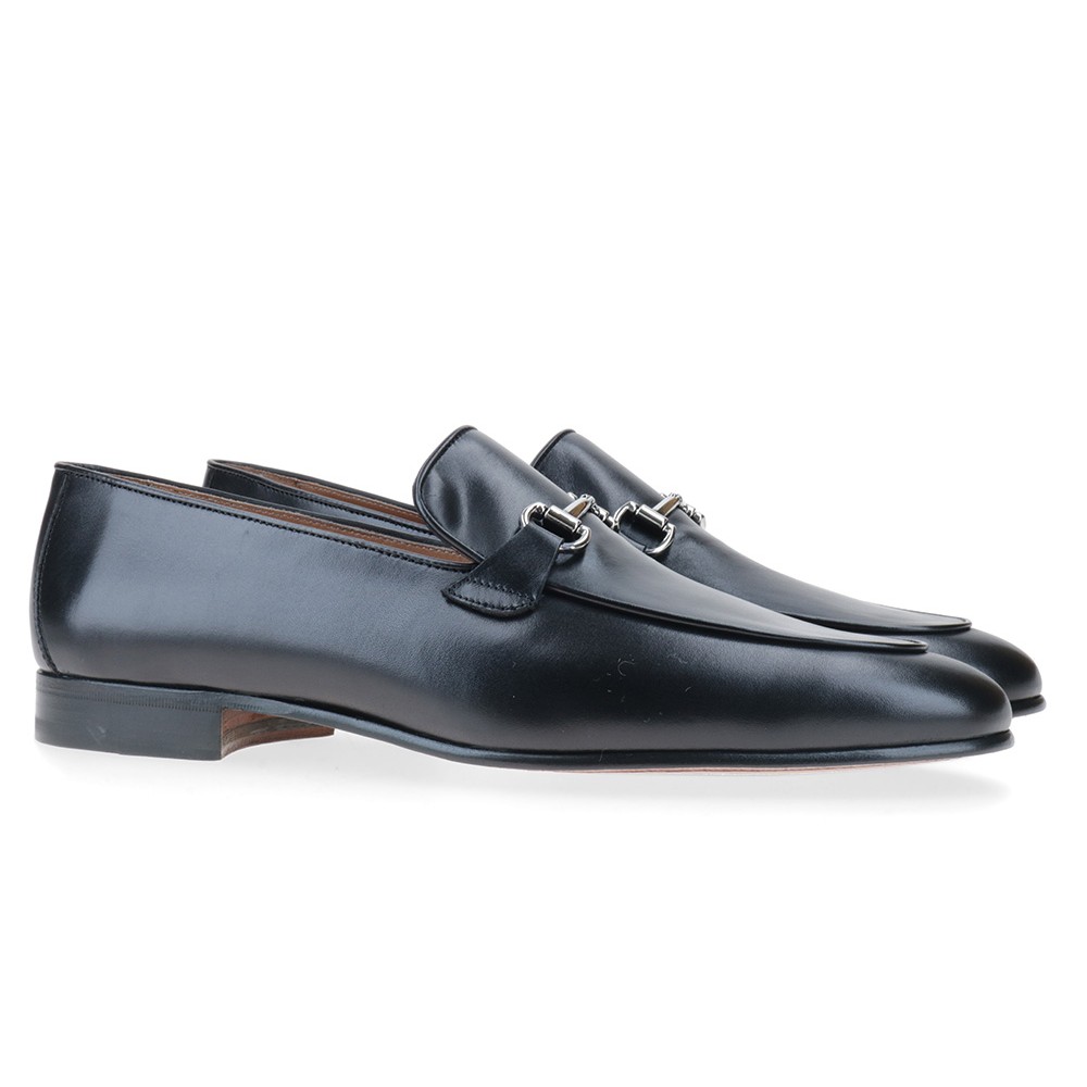 Berwick 1707 Mokassin mit Ornament aus weichem CHATEAUBRIAN  Leder in schwarz 