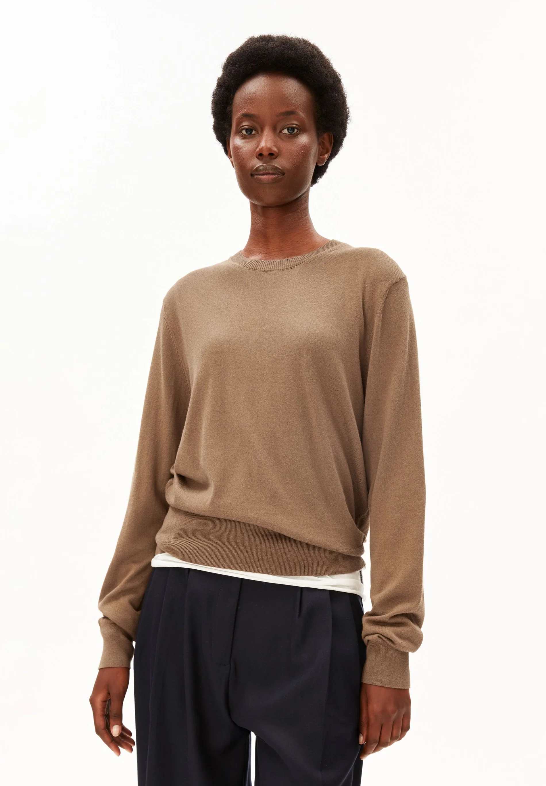 Armedangels FEINSTRICK PULLOVER aus TENCEL™ Lyocell Mix in amberwood