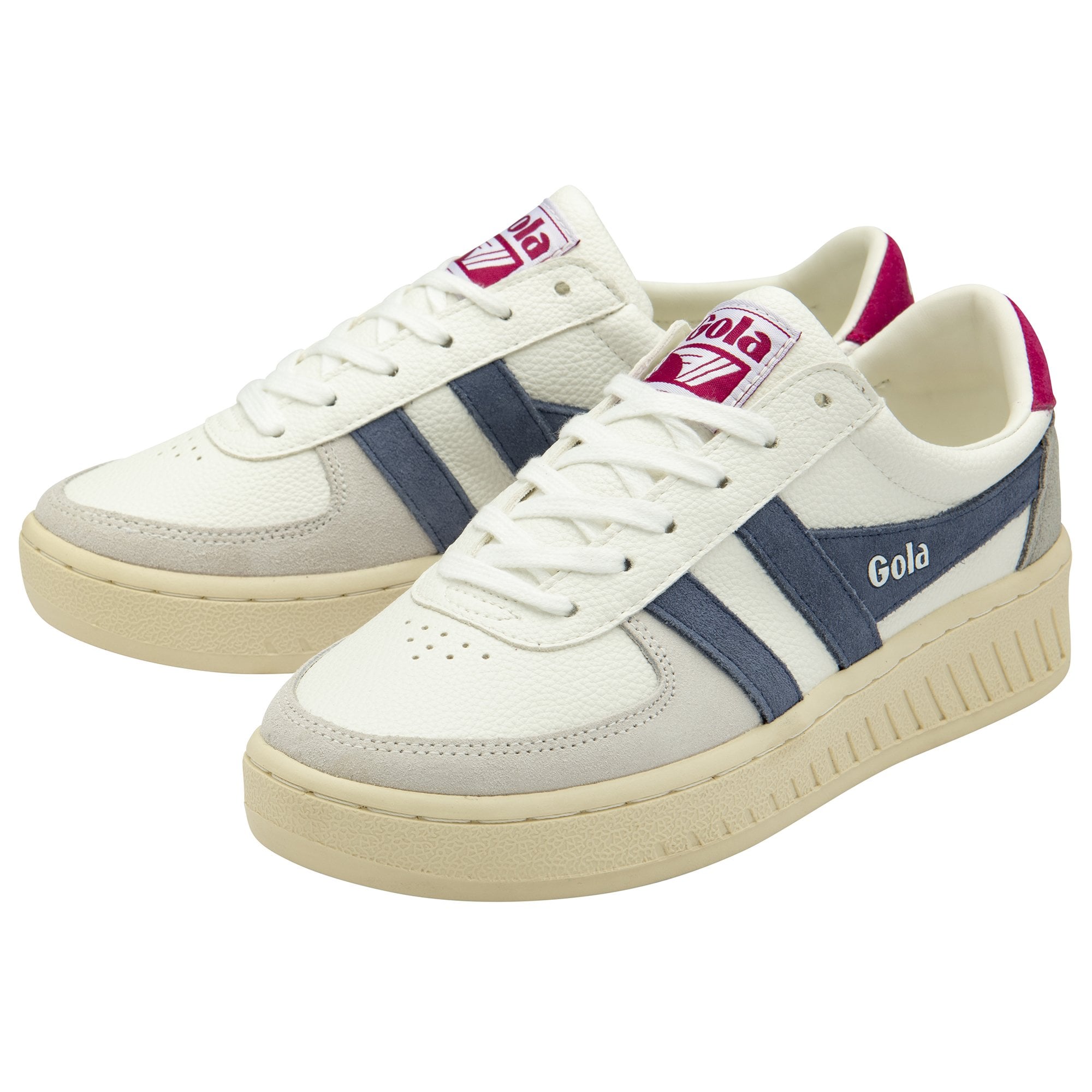  Gola Classics Women's Grandslam Trident Trainers White/Moonlight/Fuchsia