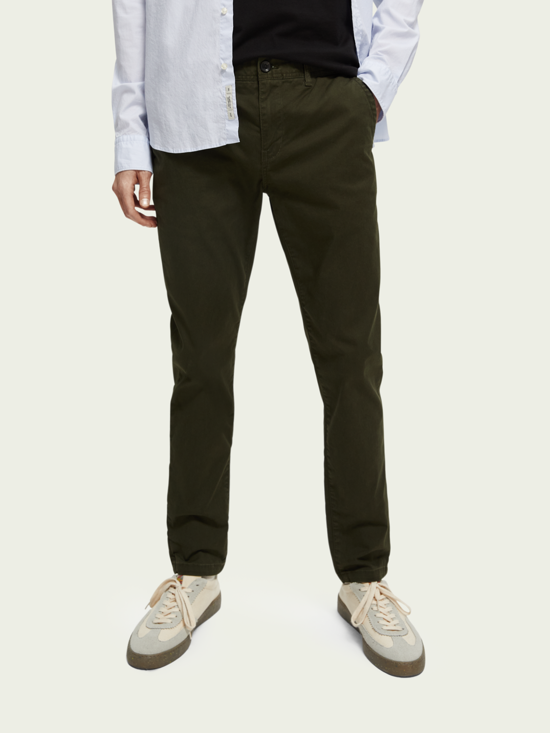 Scotch&Soda ChinoMott super-slim fit aus organic cotton in Military