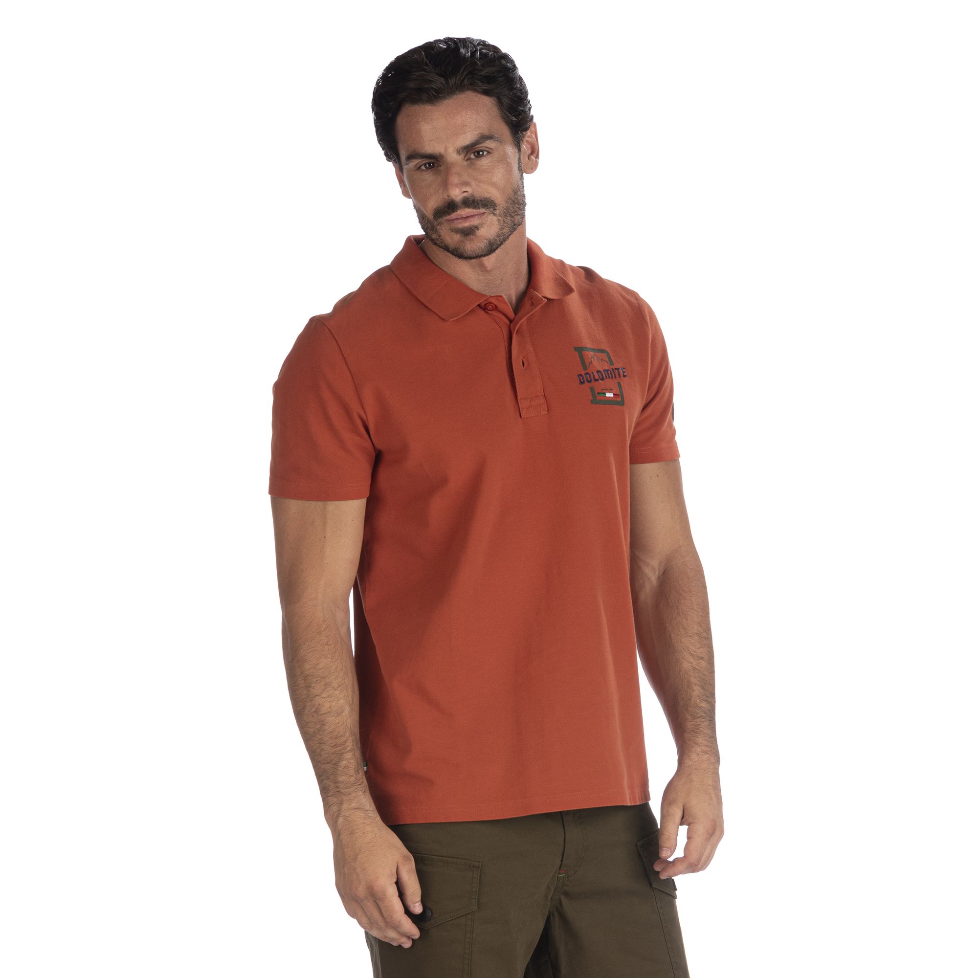 DOLOMITE Kurzärmliges Dobbiaco Poloshirt für Herren in wood blue