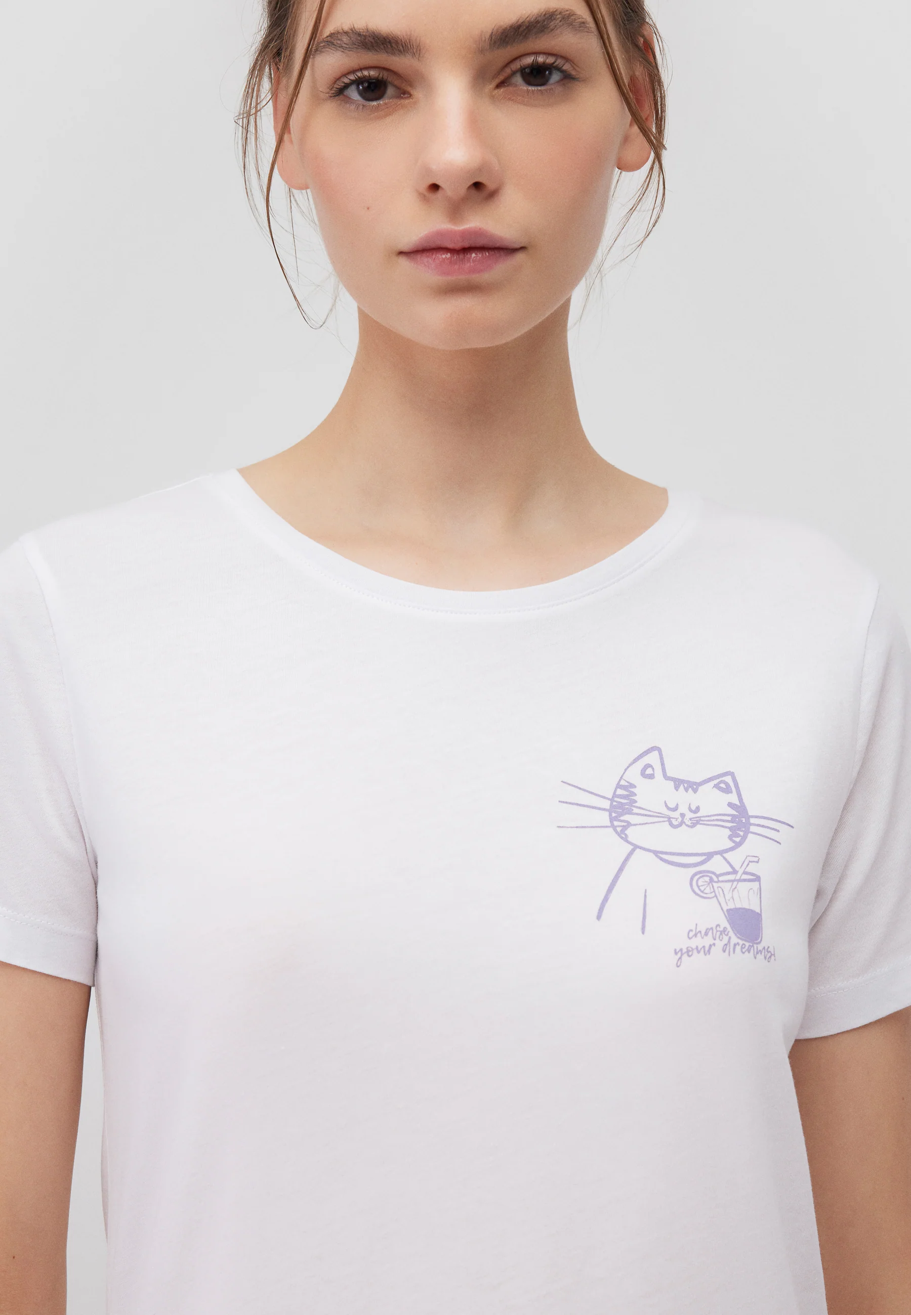 Mavi T-SHIRT | T-Shirt mit Katzen Print 1612958-620 in weiß Mavi T-SHIRT | T-Shirt mit Katzen Print 1612958-620 in weiß
