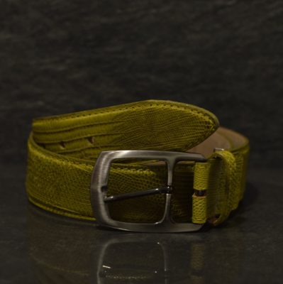 Ralph Gladen Lizard Gürtel Breite 4,0cm in hellgrün / Eidechse