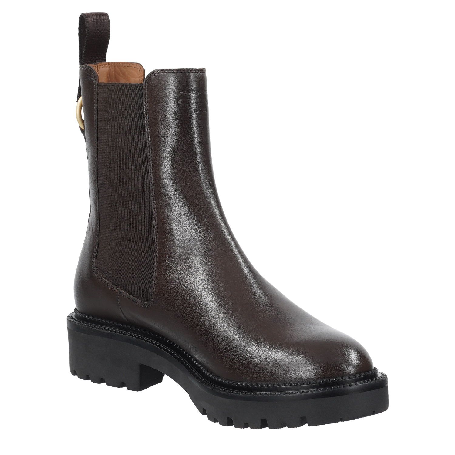 Gant Kelliin Chelsea Boot aus Leder in espresse braun