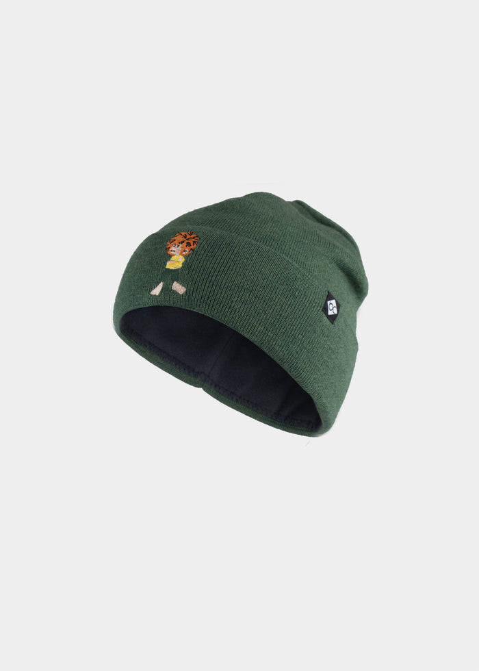 Bavarian Caps - WH87 Kinder Stickhaum "Pumuckl Grantig" - moosgrün Mütze