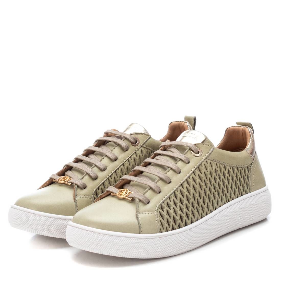 Carmela Leder Sneaker low in Kaki 160797