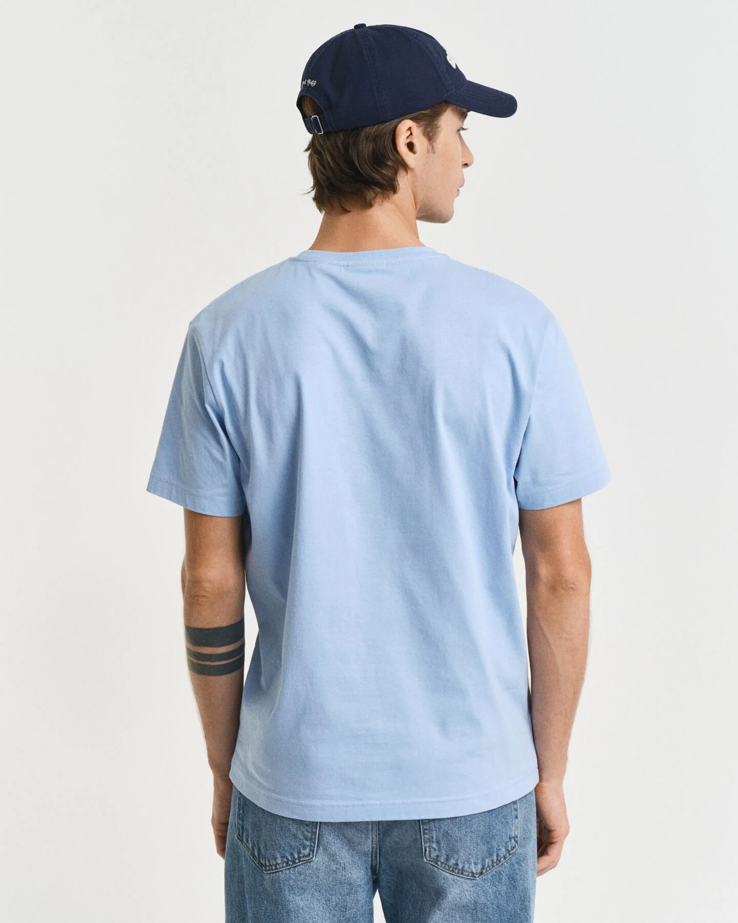 Gant Regular Fit Shield T-Shirt aus Baumwolle in Capri Blue