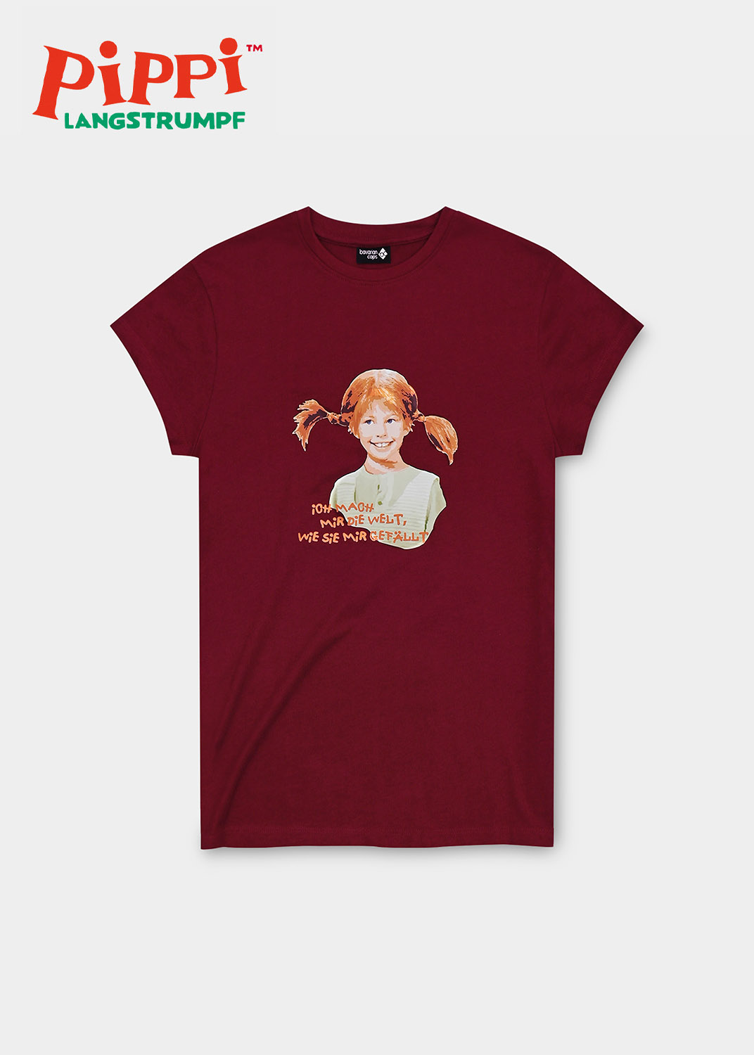 Bavarian Caps Damen T-Shirt Pippi Langstrumpf - weinrot Bavarian Caps Damen T-Shirt Pippi Langstrumpf - weinrot