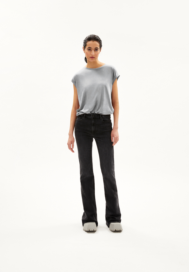 Armedangels JILAANA T-Shirt Loose Fit aus TENCEL™ Lyocell Mix in grey melange Armedangels JILAANA T-Shirt Loose Fit aus TENCEL™ Lyocell Mix in grey melange