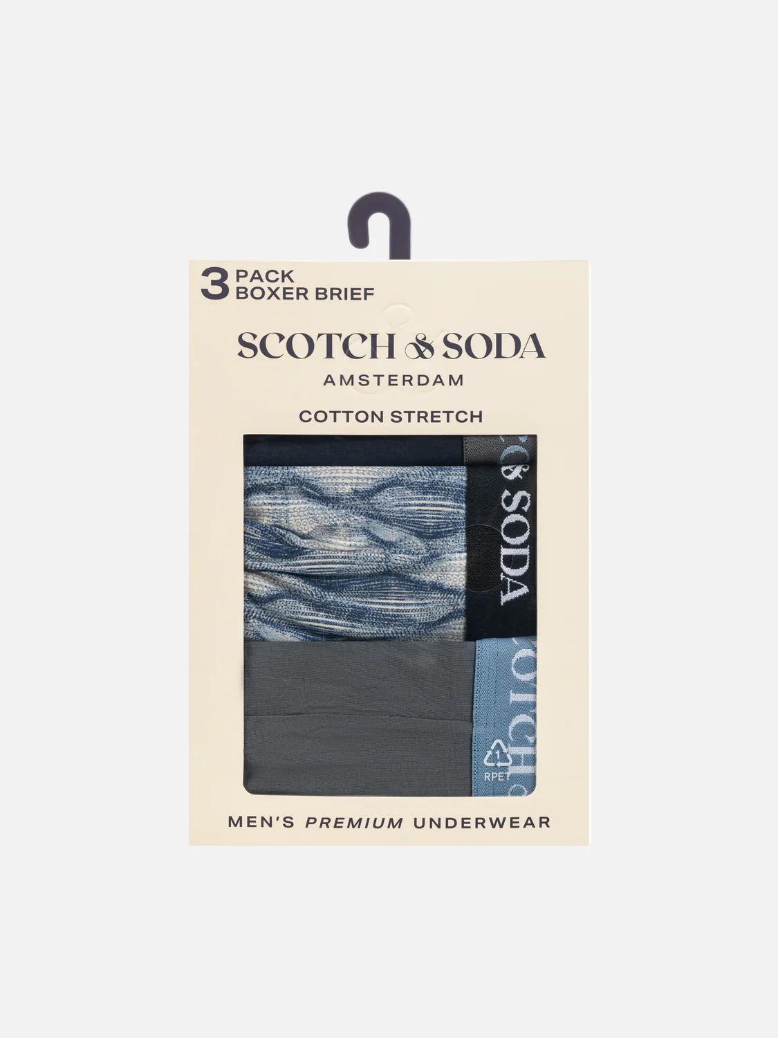 Scotch & Soda 3PACK COTTON STRETCH BOXER / Boxershort in BLUE/GREY
