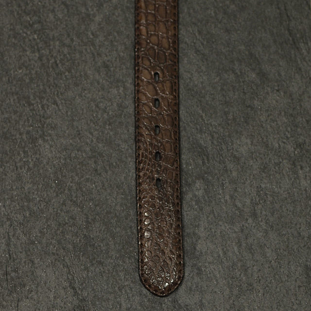 Fausto Colato Gürtel aus Alligatorleder Breite 4,0 cm braun