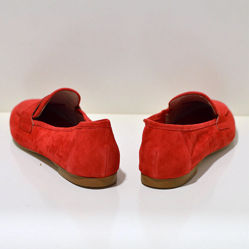 Gianluca Pisati Moccasins / Loafer Adele aus feinstem Wildleder (Gamsleder) in rot
