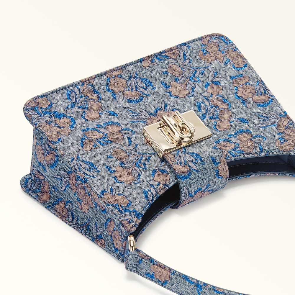 Furla 1927 Shoulder Bag in Opera Jacquard-Stoff und minimalistisches, geometrisches Design