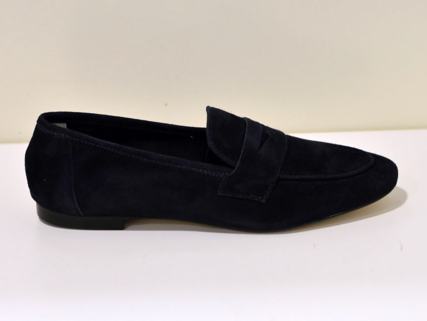 Gianluca Pisati Moccasins / Loafer Adele aus feinstem Wildleder (Gamsleder) in blau