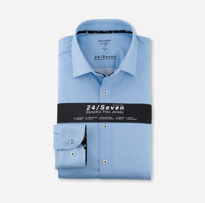 OLYMP Level Five 24/Seven body fit, Businesshemd, New York Kent, Bleu