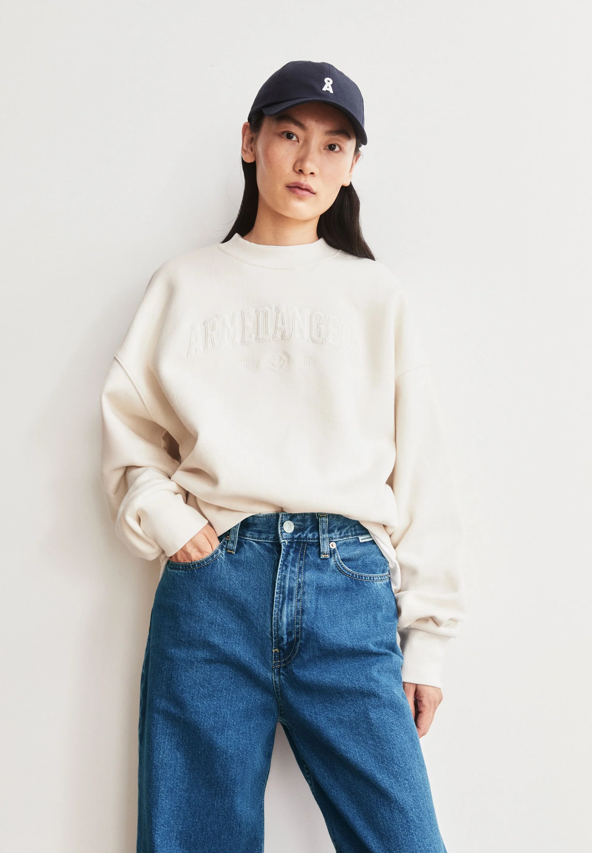 Armedangels ALIZAA COLLEGE SWEATSHIRT 100% Bio-Baumwolle in undyed