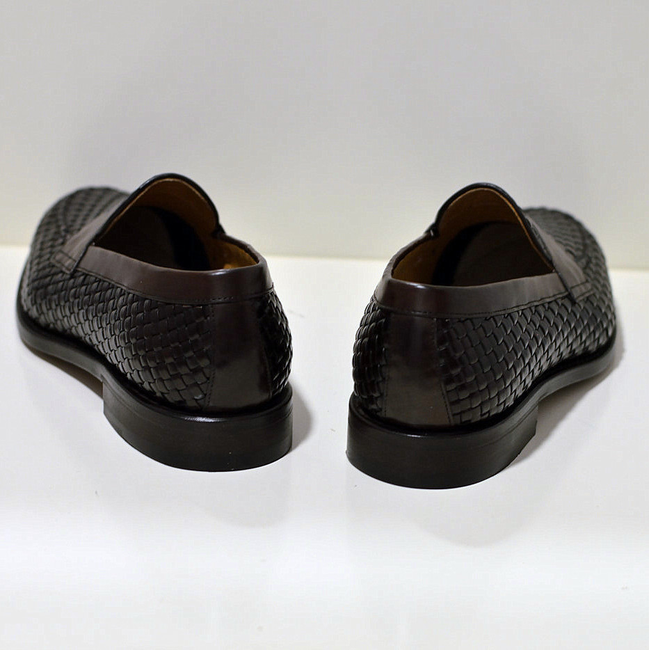 Berwick 1707 Rahmengenähter Penny Loafers aus geflochtenen weichem Kalbsleder