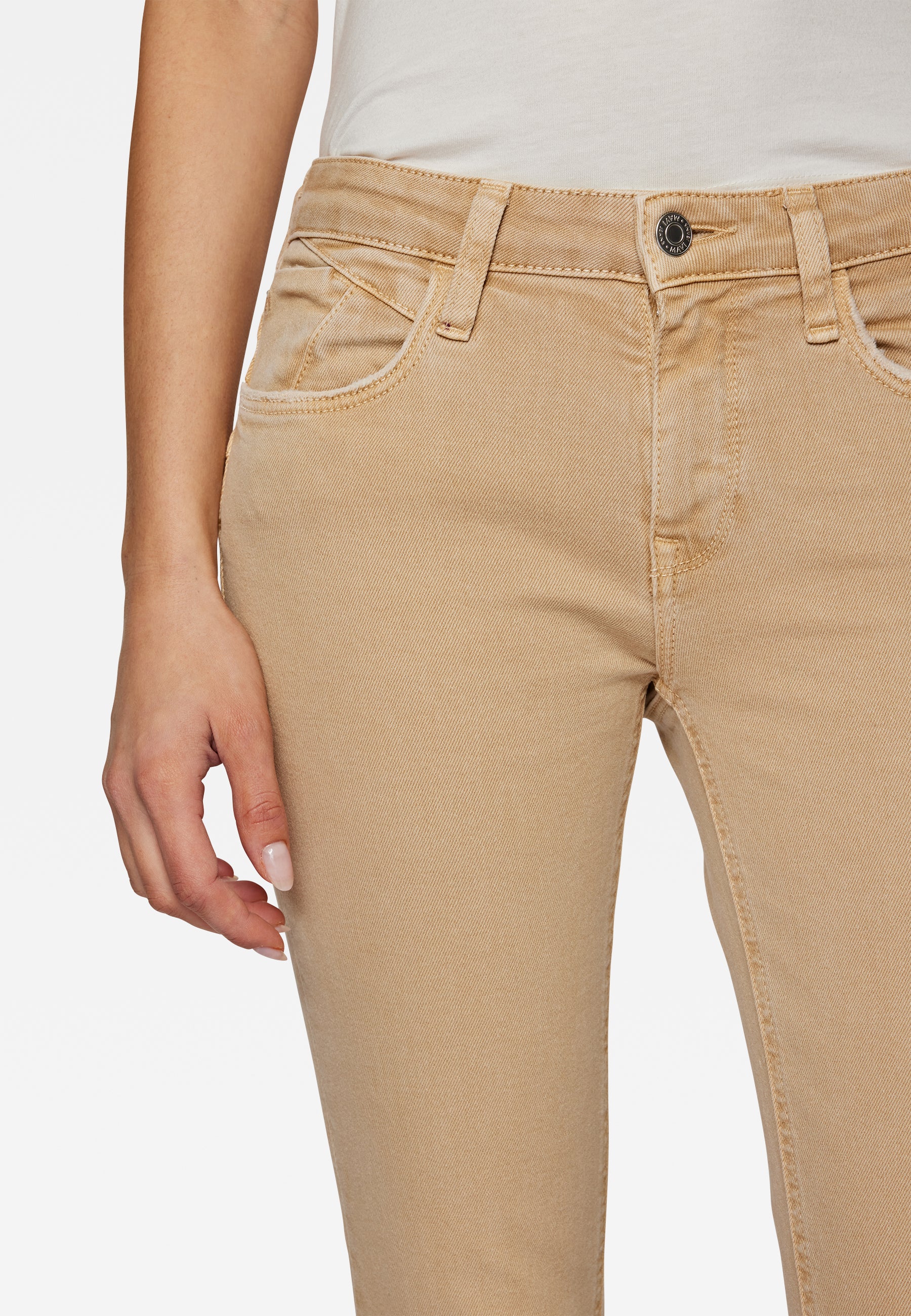 Mavi ADRIANA | Mid-Rise, Super Skinny Jeans in beige