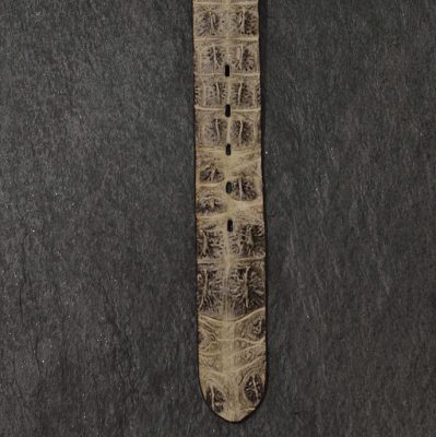 Fausto Colato Krokodilleder-Gürtel Sonderbreite 4,5cm Himalaya / natur