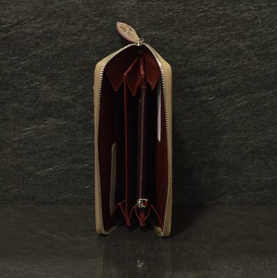 Ralph Gladen Pythonleder Zippwallet Schlangenleder Portemonnaie in rose / multi