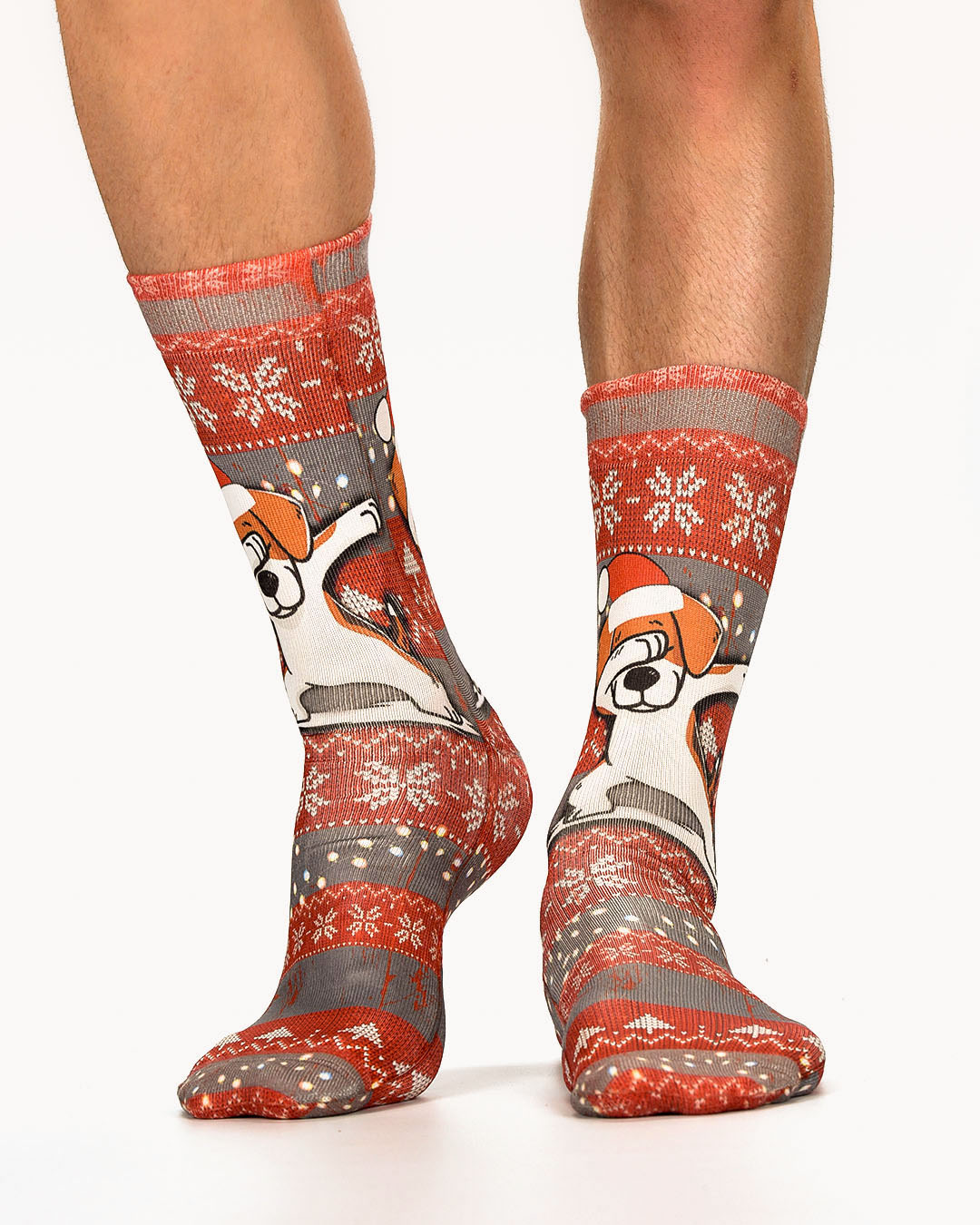 Socken wigglesteps Unisex Socks Fun Dog Weihnachtssocken 