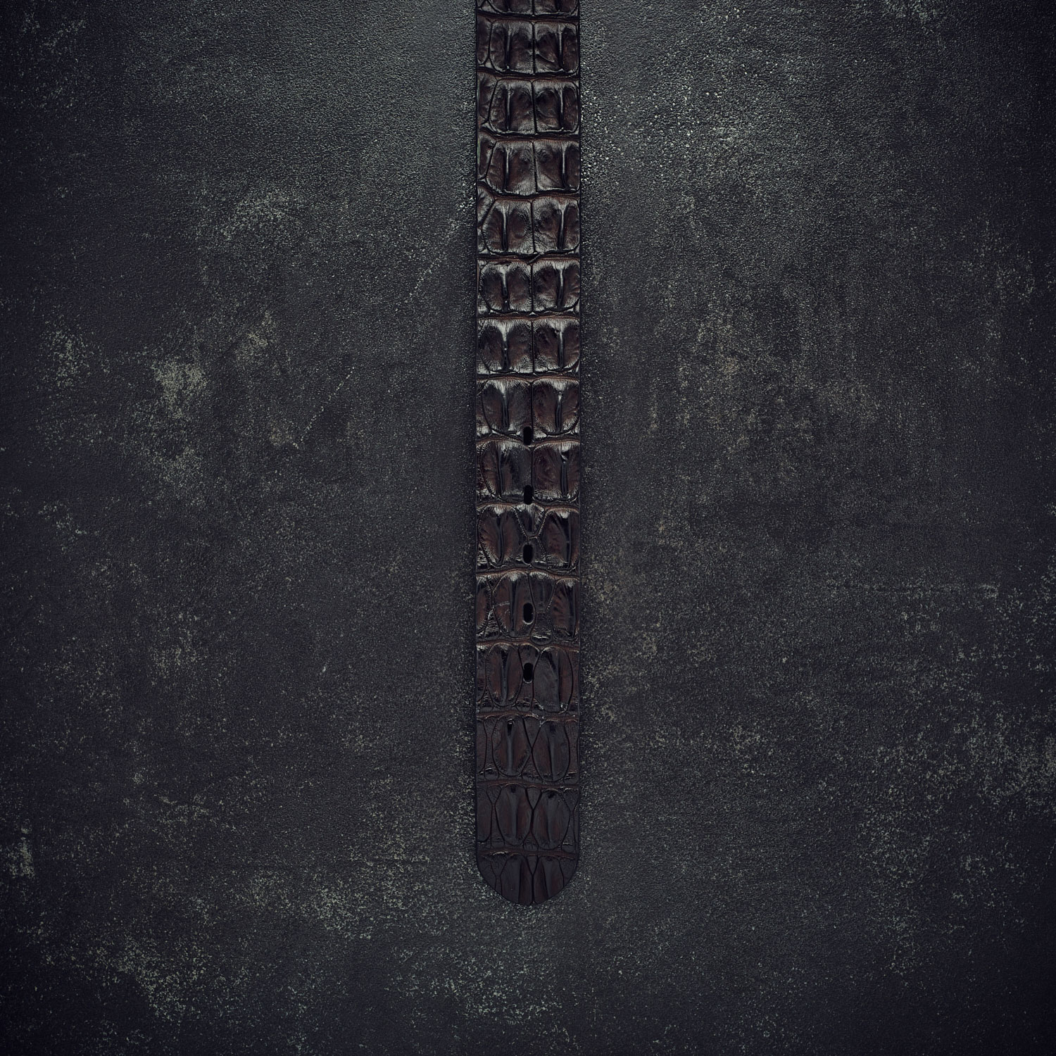 Luxuriöser Gürtel aus Krokodilleder von FAUSTO COLATO in braun Sonderbreite 4,5 cm