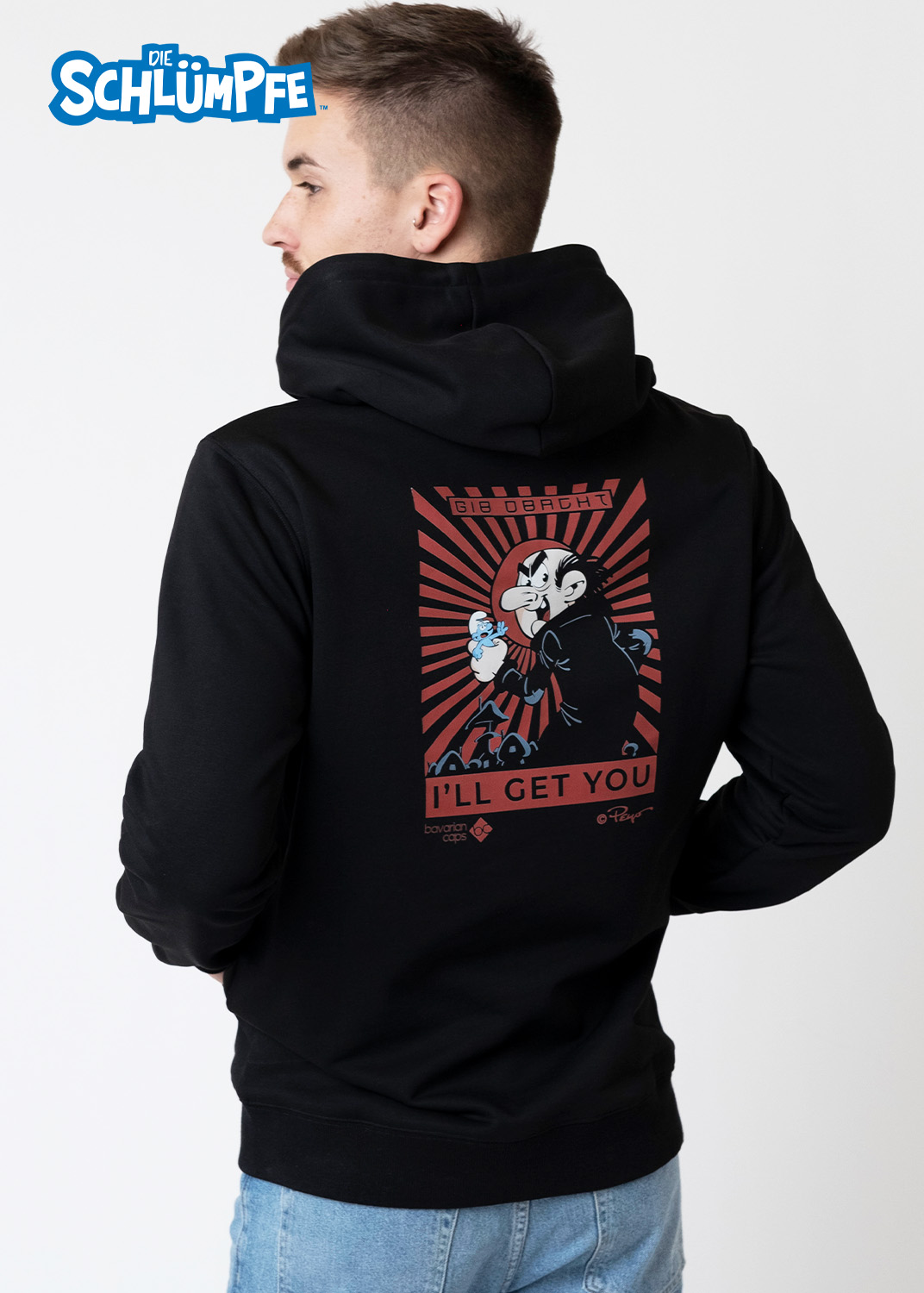 Bavarian Caps Hoodie "Gargarmel" - schwarz HS50