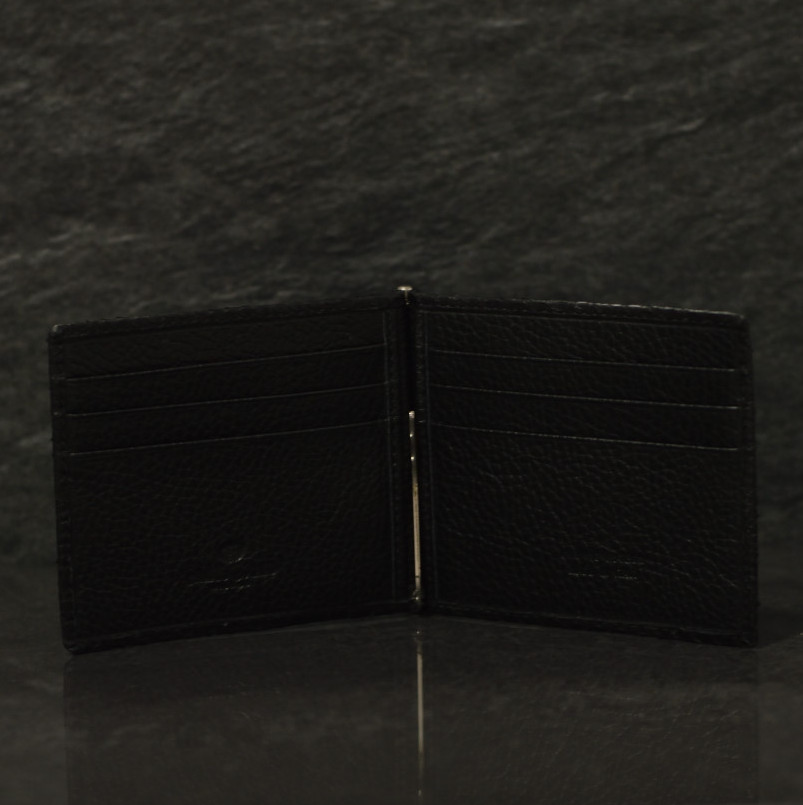 Fausto Colato Python-Geldbörse mit Geldclip in schwarz