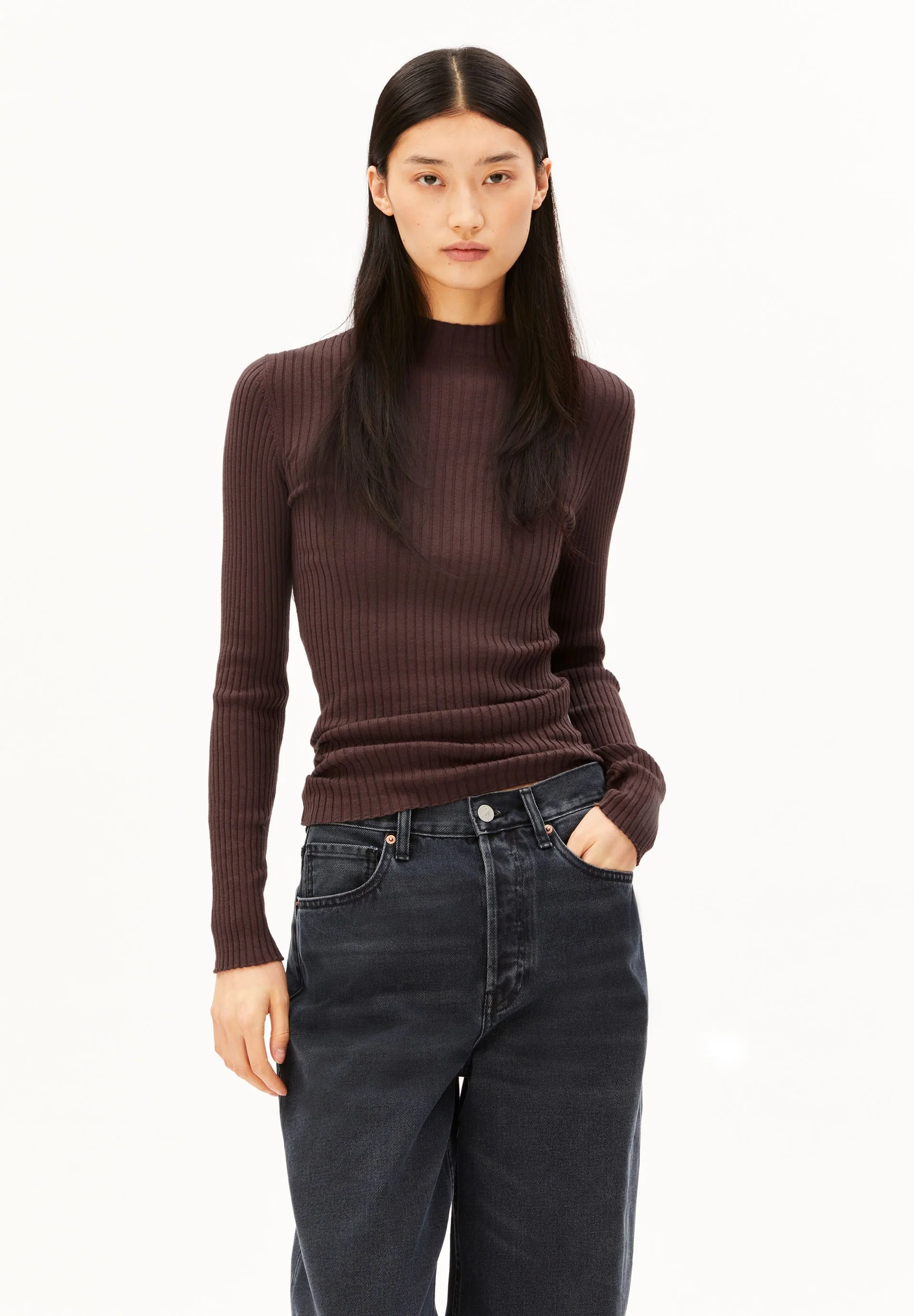 Armedangels ALAANIA Pullover aus 100% Bio-Baumwolle in claystone