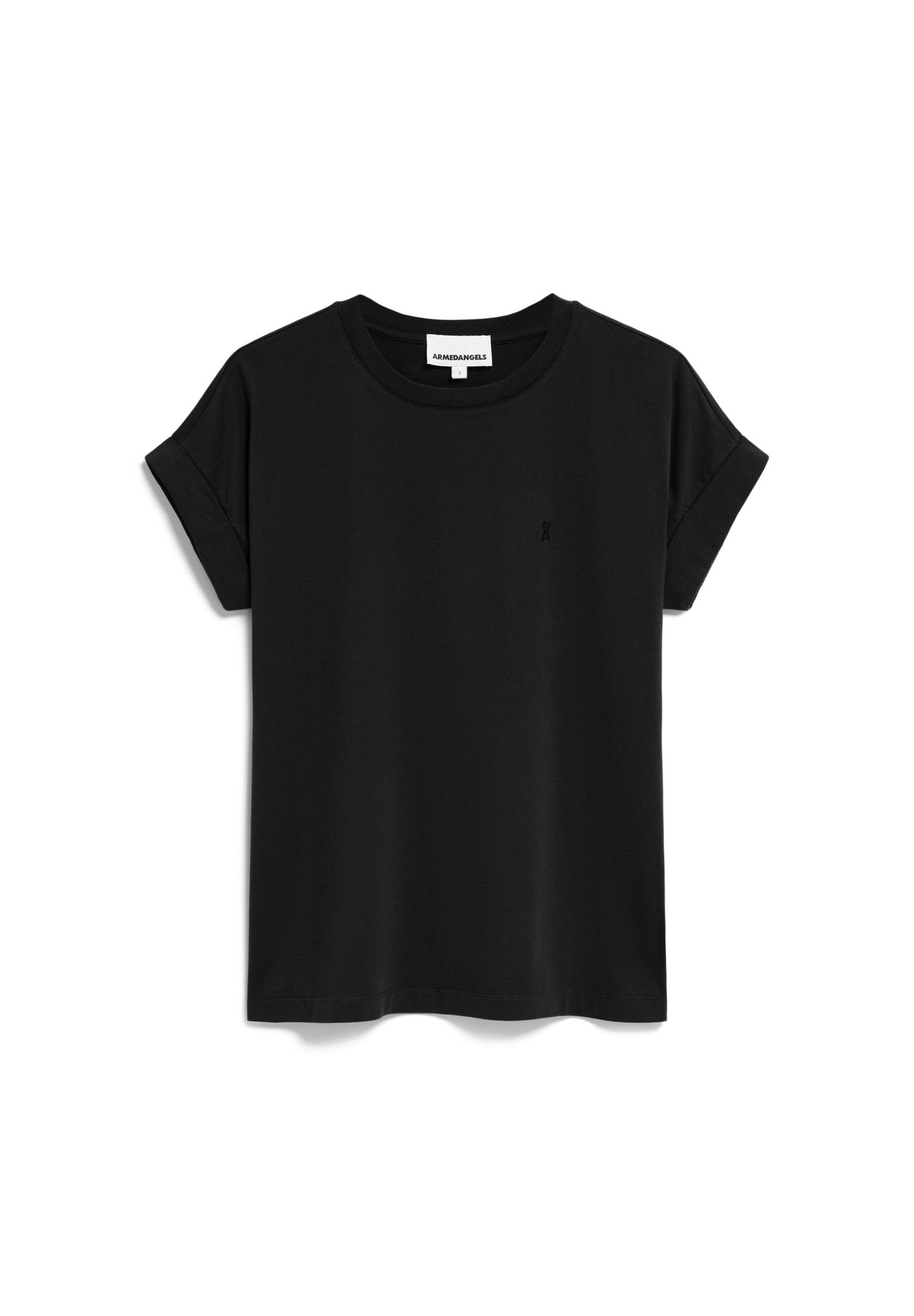 Armedangels IDAARA T-Shirt Loose Fit aus Bio-Baumwolle in schwarz Armedangels IDAARA T-Shirt Loose Fit aus Bio-Baumwolle in schwarz