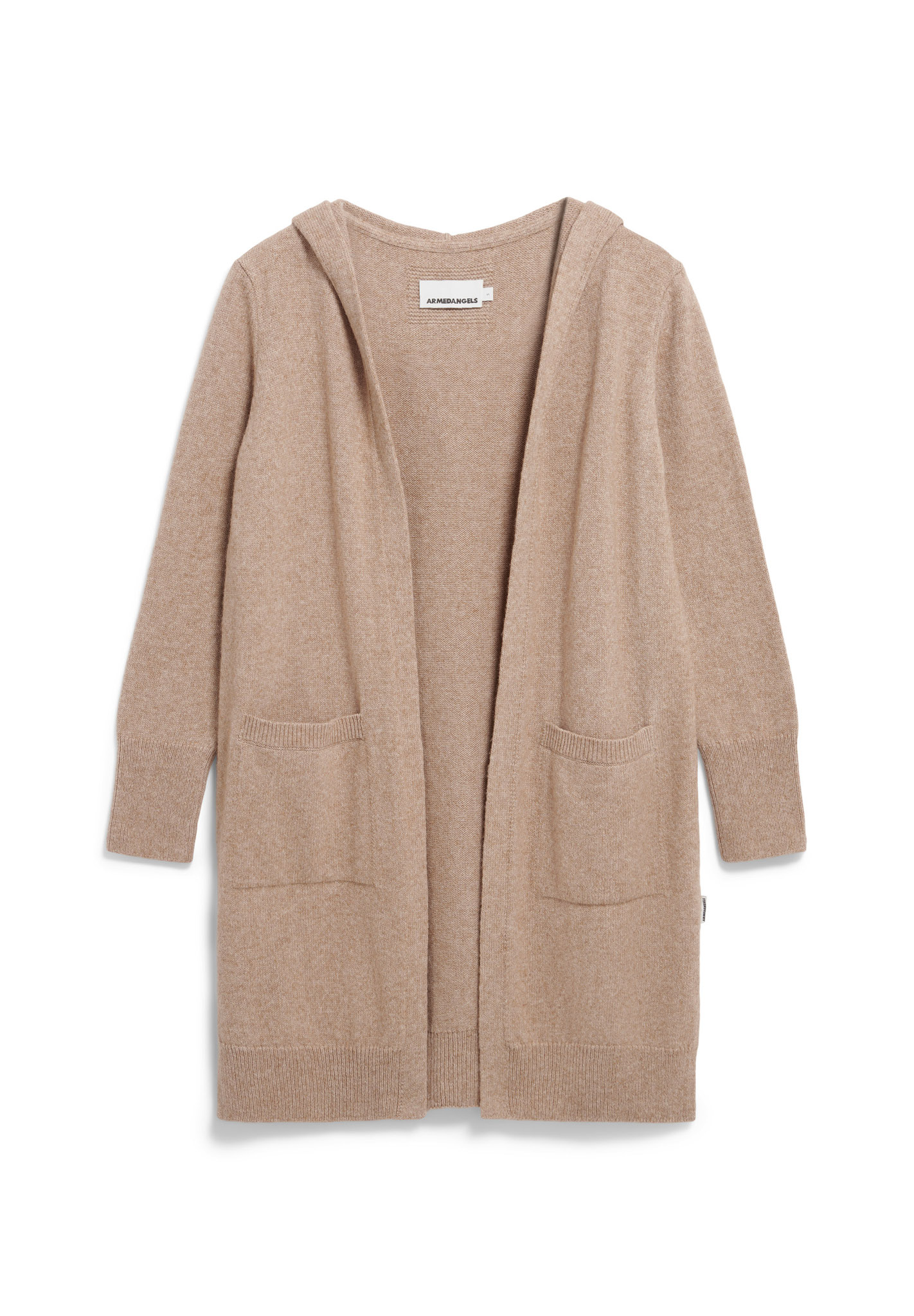 Armedangels WARMAA Strickjacke Relaxed Fit aus Bio-Woll Mix in camel melange Armedangels WARMAA Strickjacke Relaxed Fit aus Bio-Woll Mix in camel melange