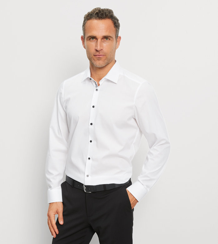 Olymp Level FiveBusinesshemd, body fit, New York Kent, Weiß 21567