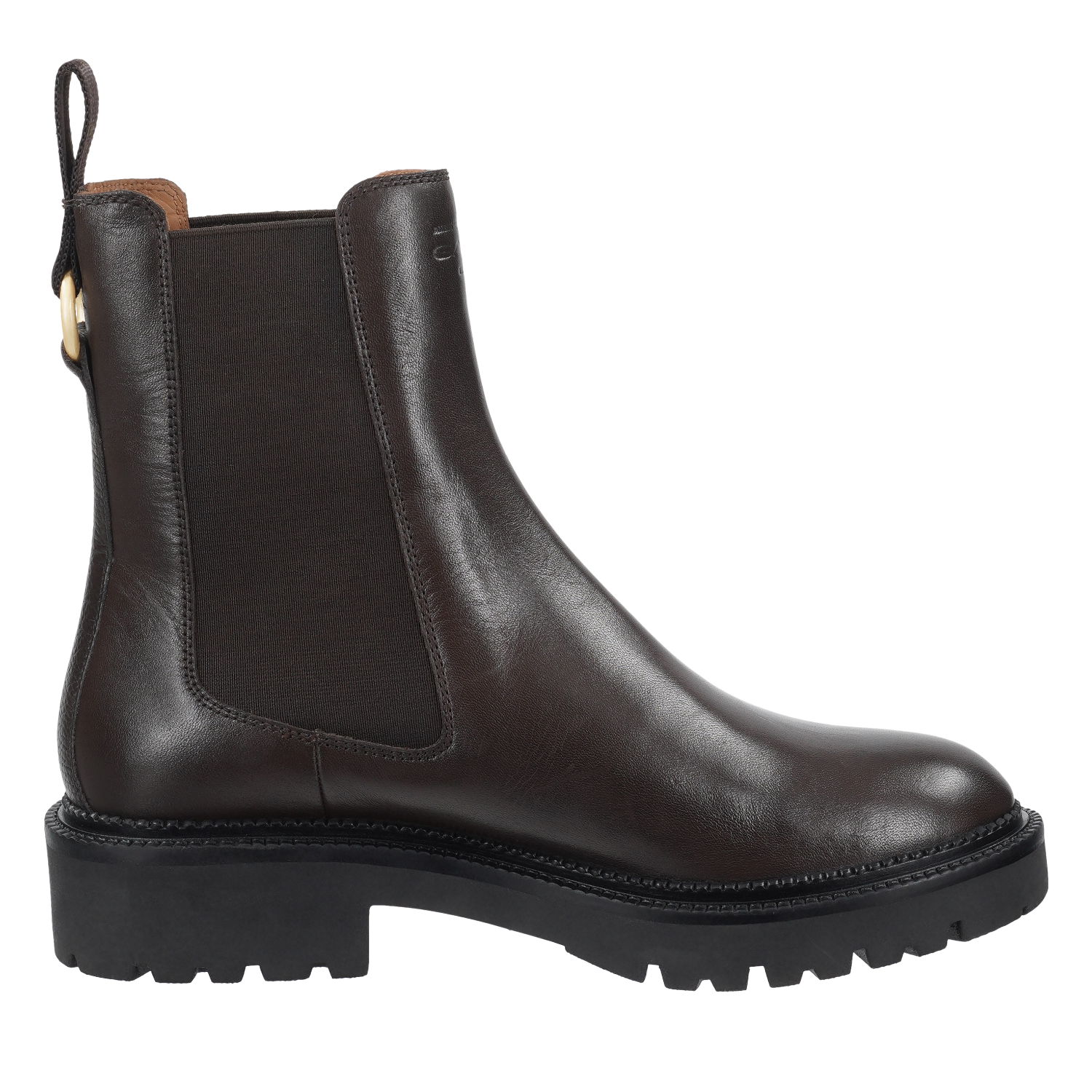 Gant Kelliin Chelsea Boot aus Leder in espresse braun