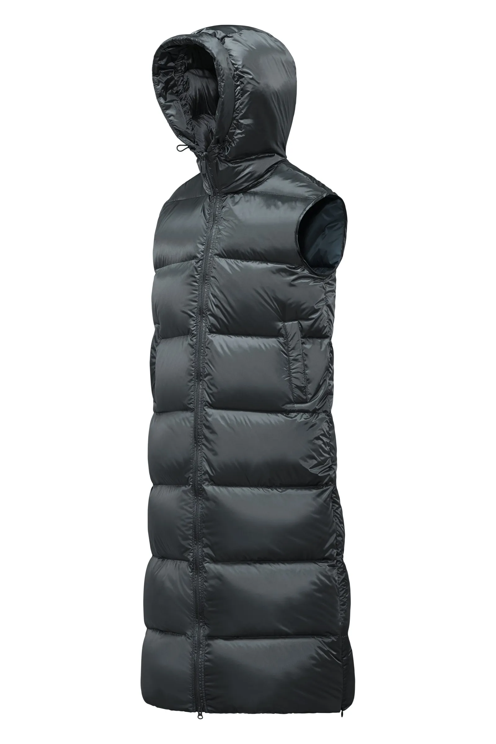 BomBoogie Damen Daunenweste aus Bright Nylon - Pola Down Vest in schwarz