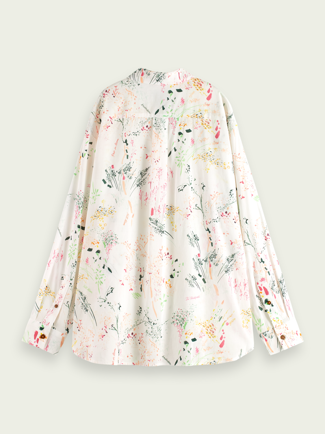 Scotch&Soda Bluse / Oversize-Shirt mit Print in Wilder White Scotch&Soda Bluse / Oversize-Shirt mit Print in Wilder White