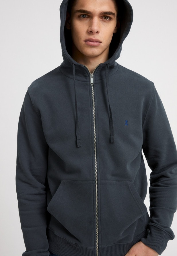 Armedangels  GAASTON COMFORT Sweatjacke aus Bio-Baumwolle acid black 