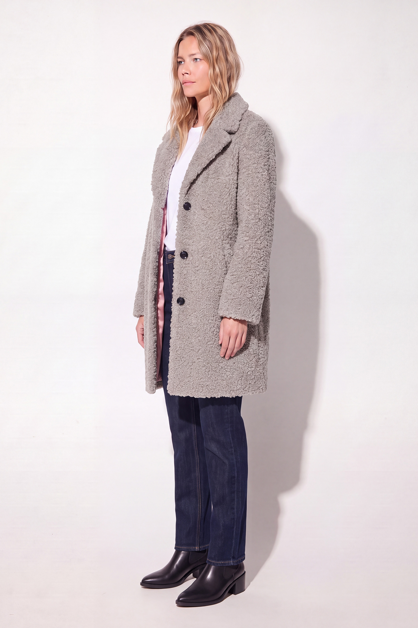 RockandBlue Mantel Diddi Coat in grau / Kunstfell