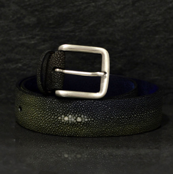 Fausto Colato Rochenleder Gürtel Galuchart 4,0cm razza mehrfarbig abgestimmt