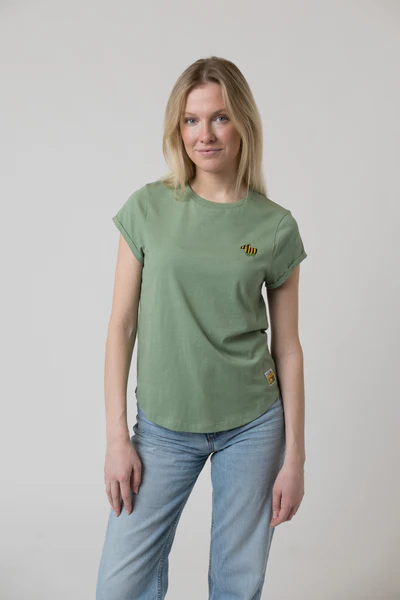 Bavarian Caps  T-Shirt für Frauen  "Tigerente" - grün