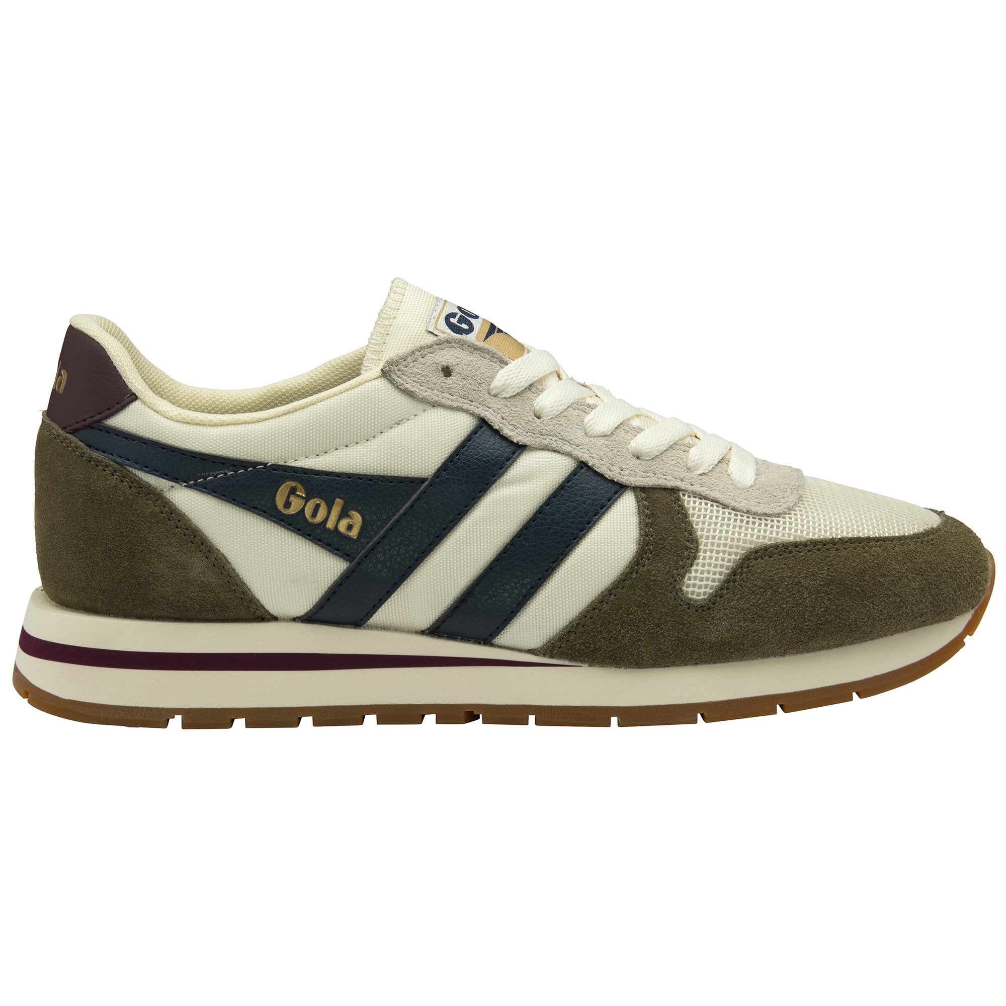 Gola Classics Sneaker Men's Daytona Trainers in Off White/Khaki/Navy