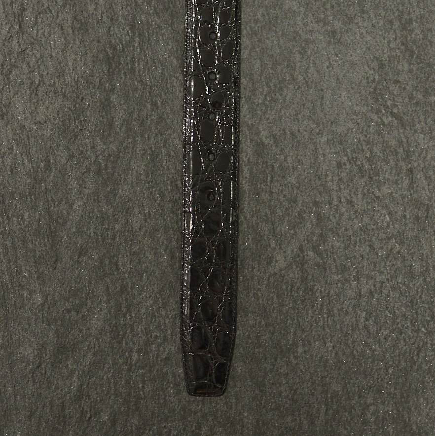 Possum Krokodilleder-Gürtel Crocodile Breite 3,5 cm schwarz